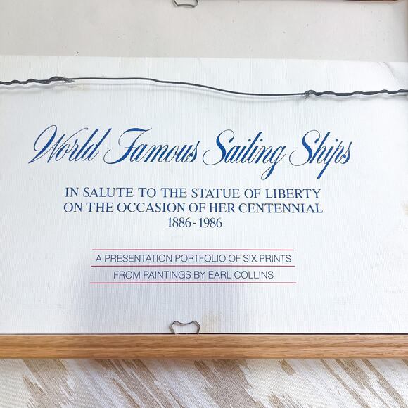 Set 2 Framed 13in Nautical Sailing Sailboat Prints Art Vintage Earl Collins Wood - Picture 6 of 6